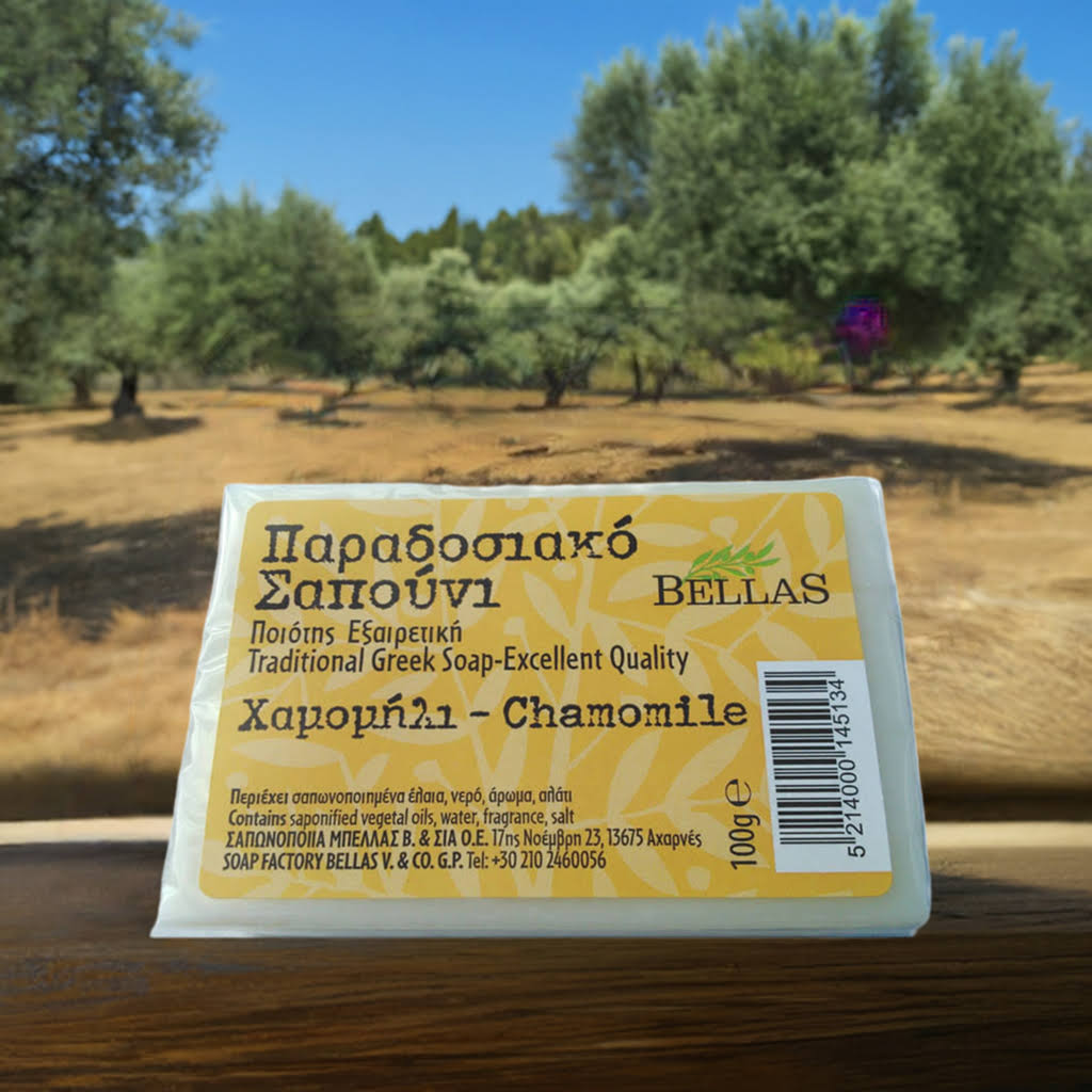 Kamille olijfoliezeep uit Kreta